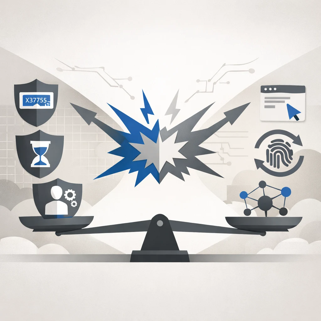 Diagram showing adversarial relationship between agent capabilities and anti-agent defenses, with examples like 'Agent Captchas,' 'Rate Limiting,' 'Human-in-Loop Requirements' on one side and 'GUI Navigation,' 'Session Mimicking,' 'Distributed Execution' on the other