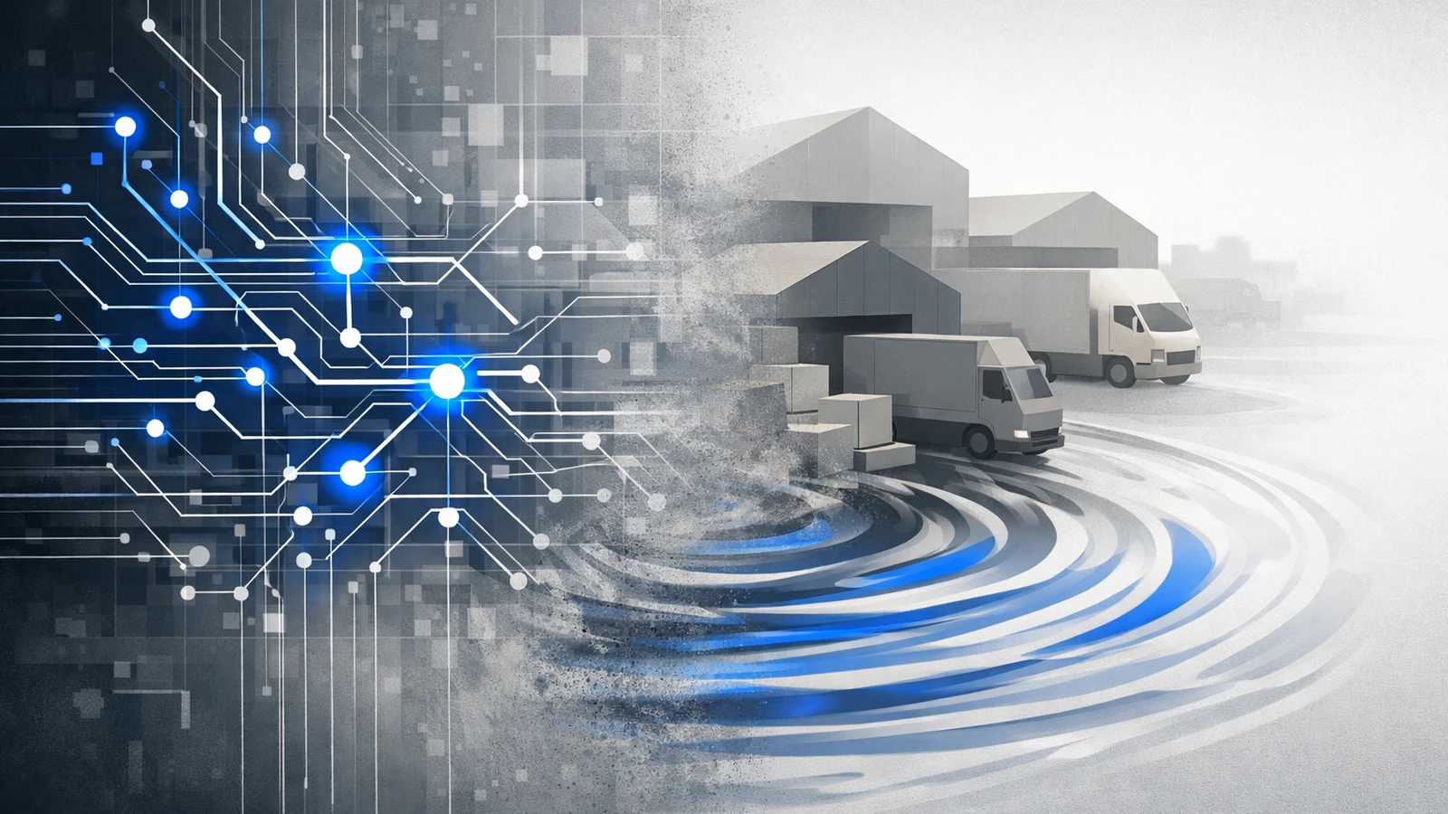 Conceptual editorial illustration for Second-order effects of Shopify selling its logistics business